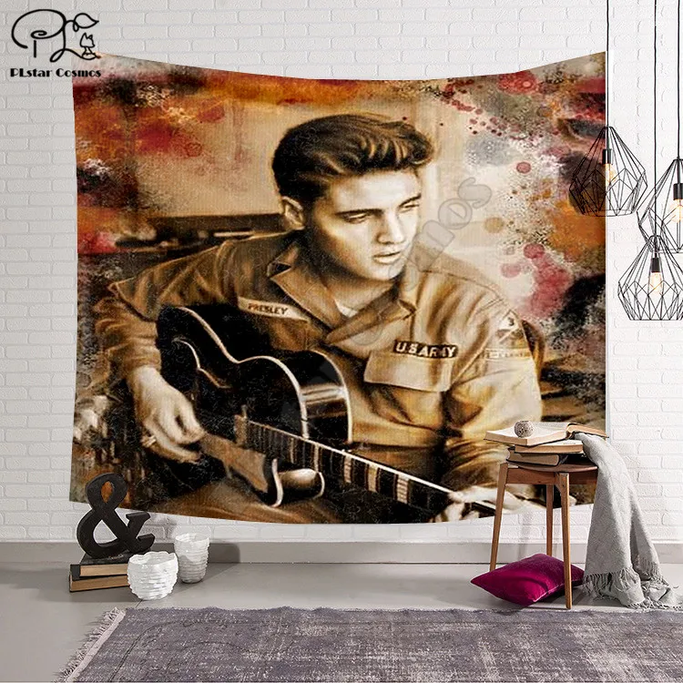 

Elvis Presley Blanket Tapestry 3D Printed Tapestrying Rectangular Home Decor Wall Hanging Home Decoration Style-4