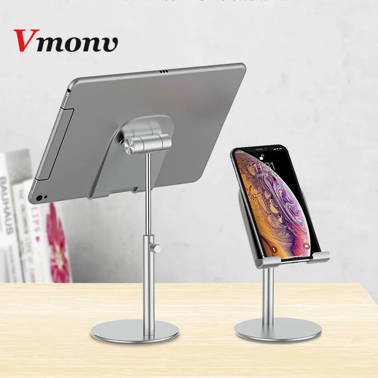 

Aluminum Alloy Tablet phone Desktop Stand Holder Adjustable Live broadcast stand phone holder For iPad Pro Air Mobile Phone