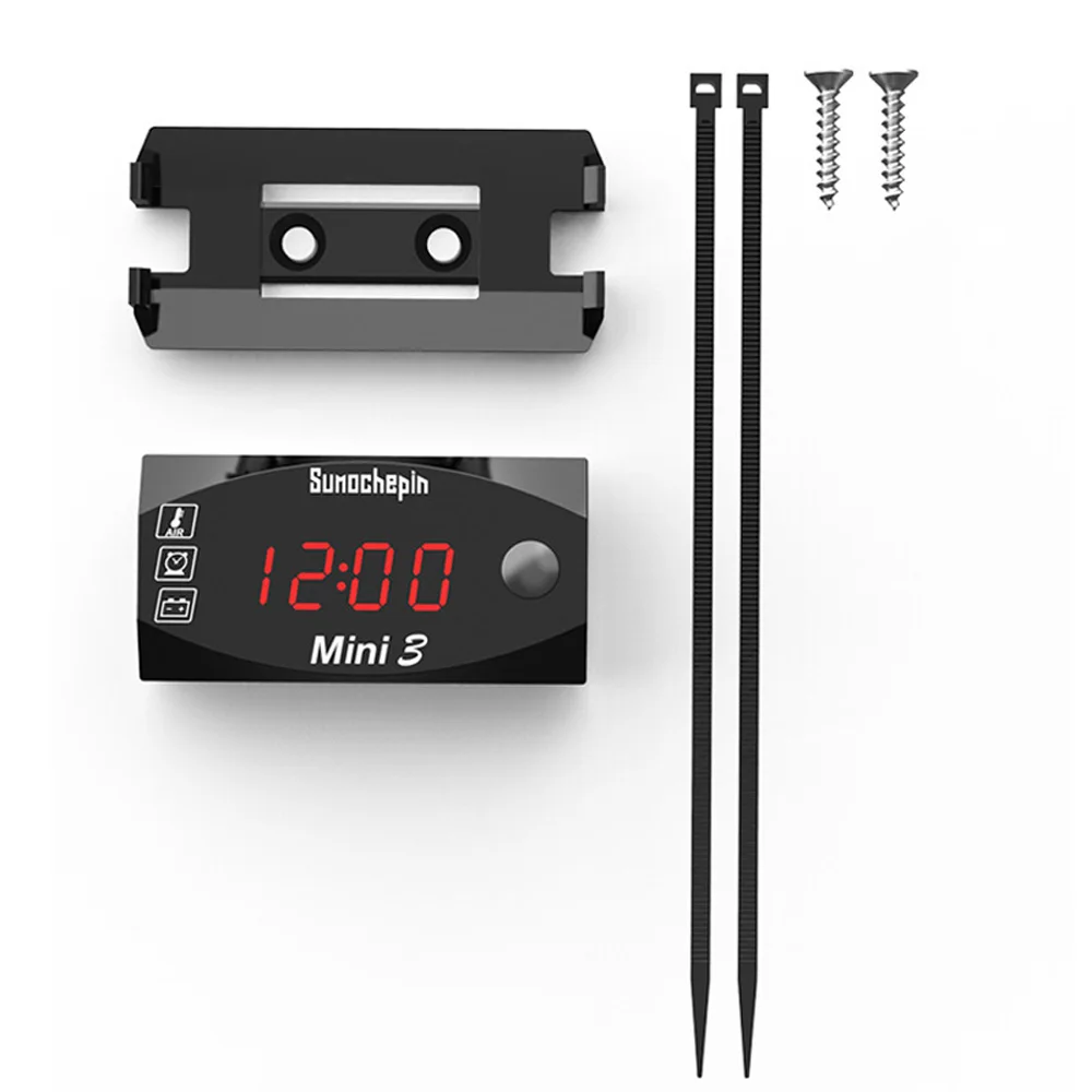 Мотоцикл 12V модификация часы термометр Вольтметр Замена температуры