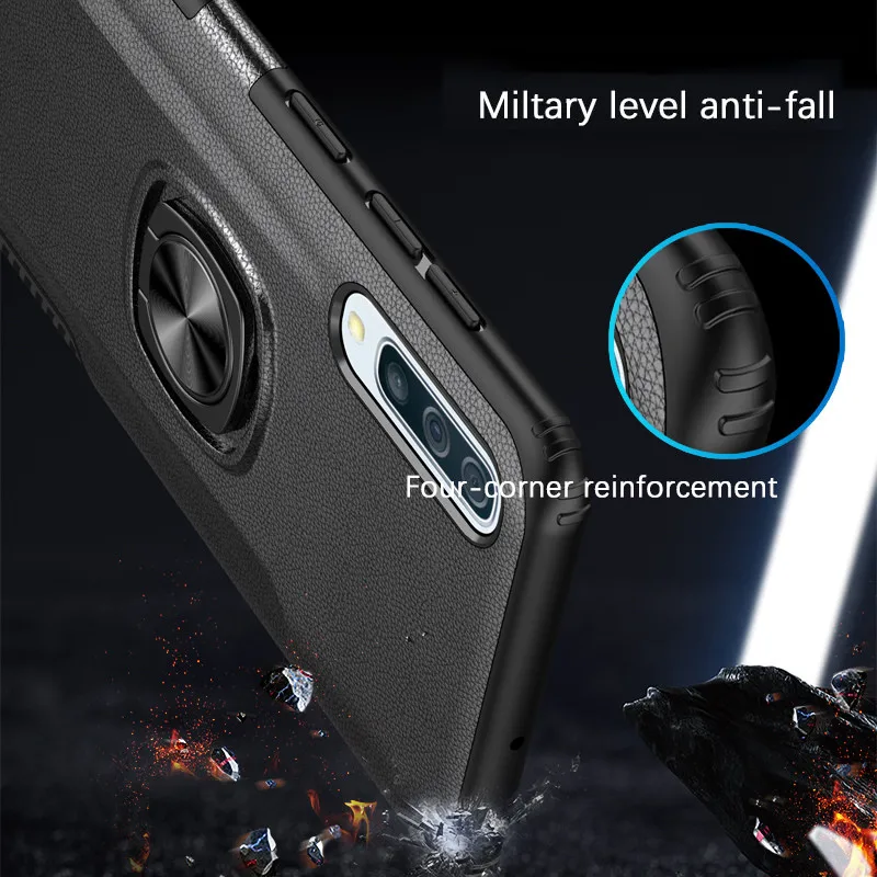 Для samsung Galaxy M10 M20 M30 M40 A10 A20 A30s A40 A50s A70 A80 A90 силиконовый чехол ТПУ Жесткий ударопрочный чехол-держатель с кольцом