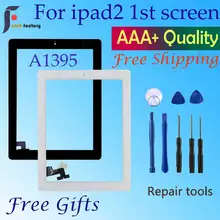 Para ipad 2 tela de toque a1395 a1396 a1397 toque digitador sensor painel vidro frameouter tela toque frontal painel vidro substituir