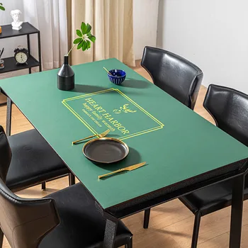 

Stretch leather tablecloth Waterproof oil-proof heat-resistant silicone table mat non-slip placemat customize party table deco