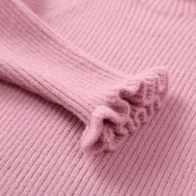 Осенне-зимний детский вязаный свитер с низкой талией, одежда для малышей, однотонный пуловер Универсальный свитер для девочек dan li shan