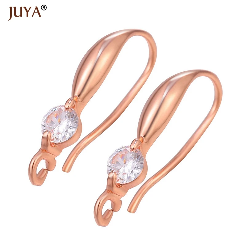 rose gold JUYA,, модные серьги, ювелирные компоненты, серьги, аксессуары для женщин, серьги, крючки - Цвет: rose gold