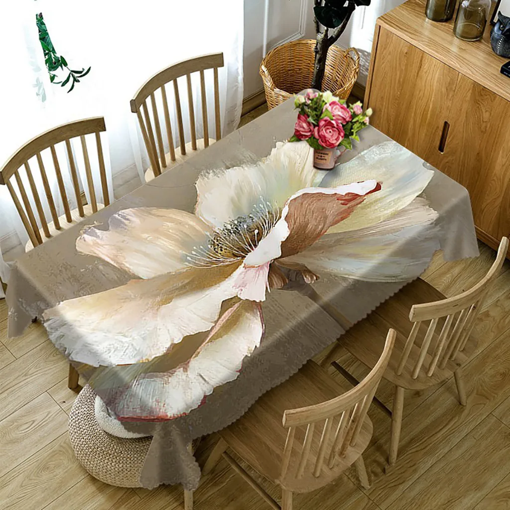 3D Fashion Table Cover Table cloth Exquisite Pattern Printing Bedside Table Cloth 3D Tablecloth Pad Dust-proof fabric#9640