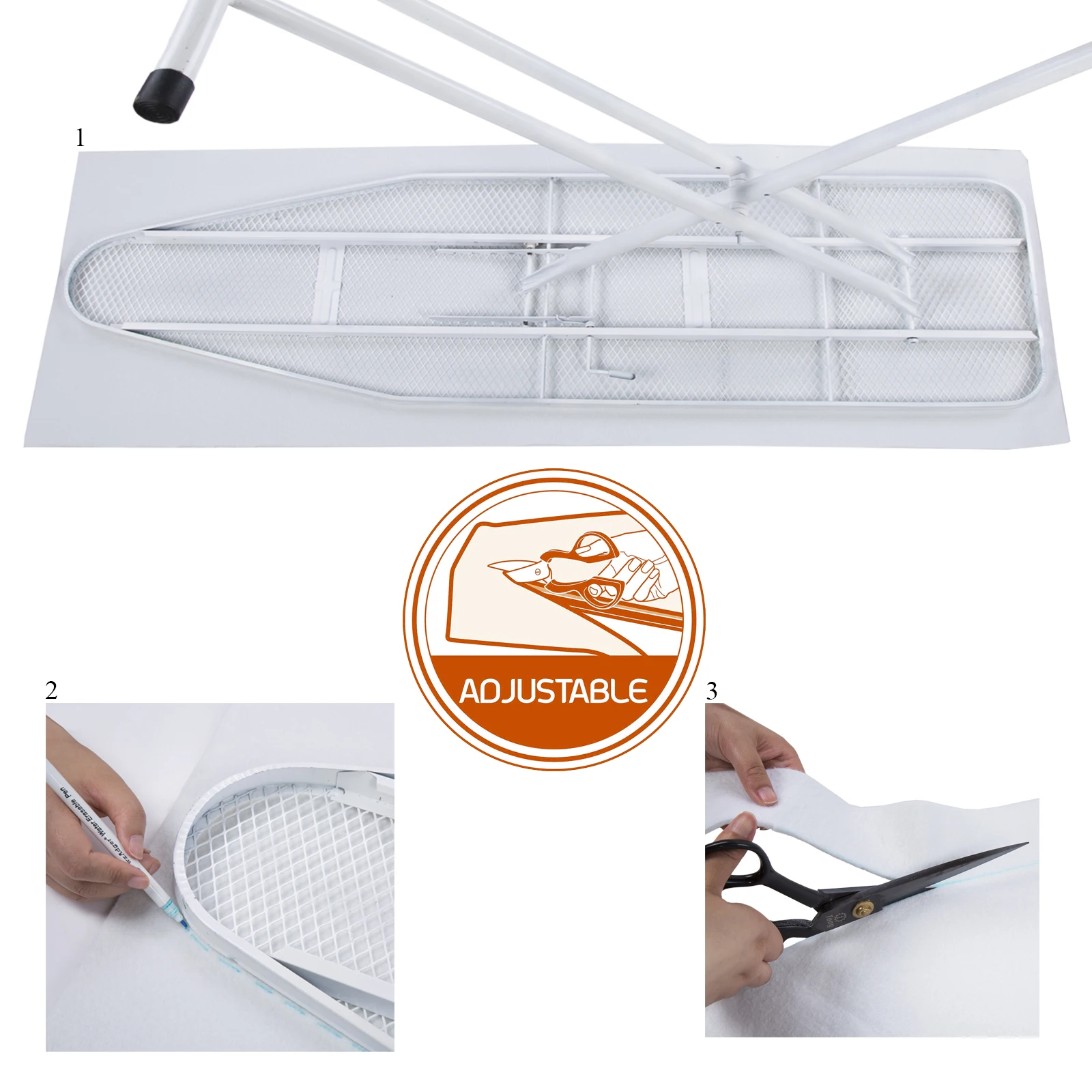 IRONING BOARD FELT PAD Universal Replacement Ironing Board Felt Padding Underlay Breathable Cotton Felt Easy to Cut ironing board mat ironing protection pad ironing board cushion ironing board cover ironing board accessories