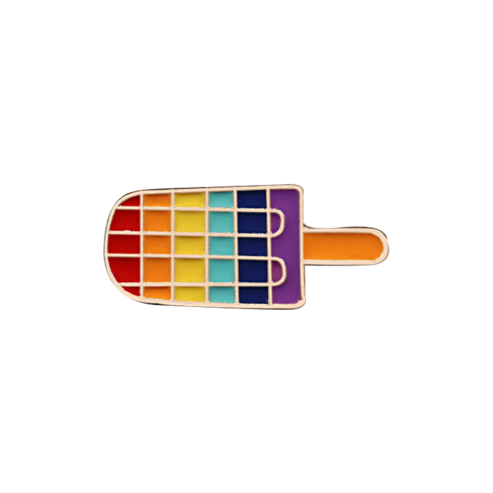 Popsicle Высокое качество Pride флаги Радуга брошь Intersex эмалированные булавки милое сердце гей броши значок джинсовые куртки ювелирные изделия для детей женщин - Окраска металла: Popsicle