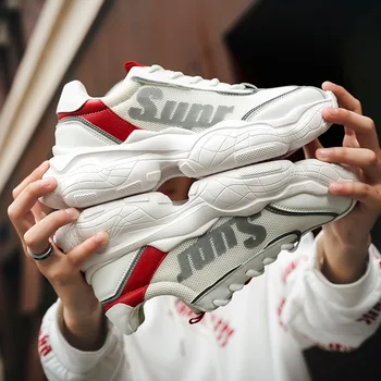 

Network Cloth Shoe Ins Exceed Fire Real Male Shoe Trend Motion Leisure Time Run All-match Shoes Personality Dad Shoe