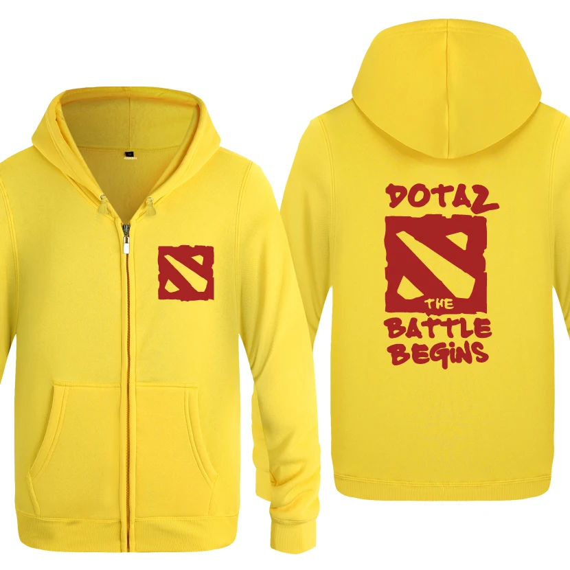 Битва начинается Dota Dota2 игровые худи мужские мужские флисовые кардиганы на молнии толстовки с капюшоном - Цвет: HUAY HOT