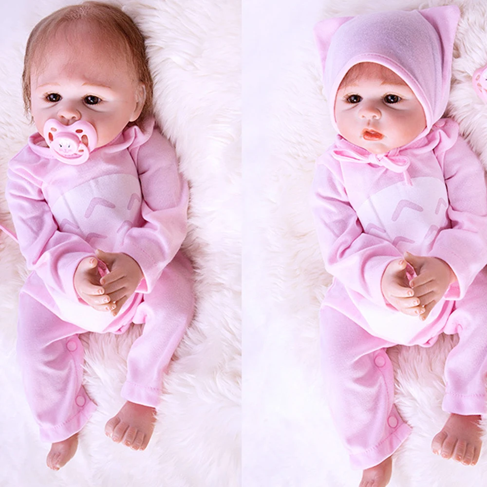 48 см Реалистичная кукла-Новорожденный куклы Bebe Возрожденный Мягкое хлопковое туловище силиконовые младенцы ручной работы для детей ясельного возраста куклы игрушки