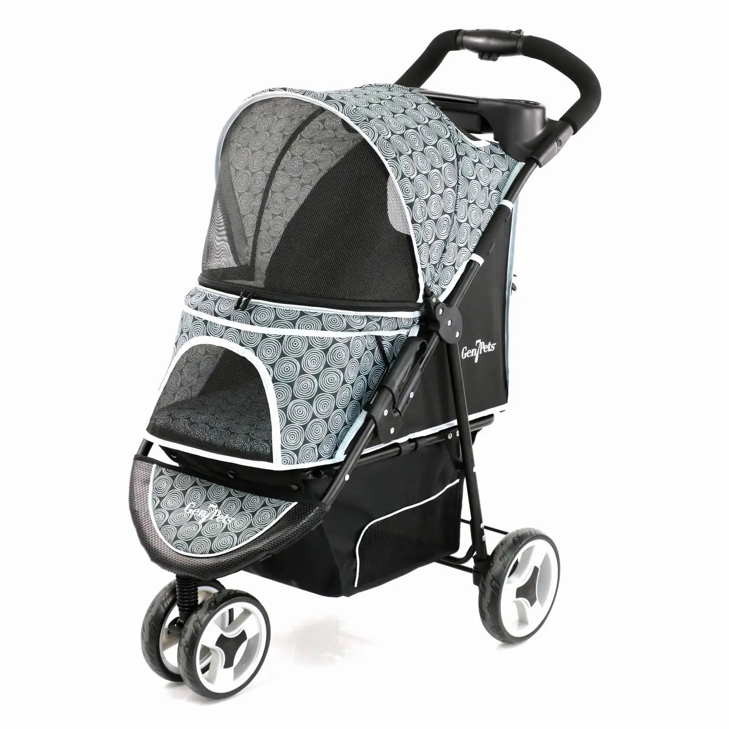 Pet Cart Dog Cart Foldable Portable Detachable Four-wheeled Pet Cart Small and Medium-sized Dogs Cat Carrier Dog Carriers