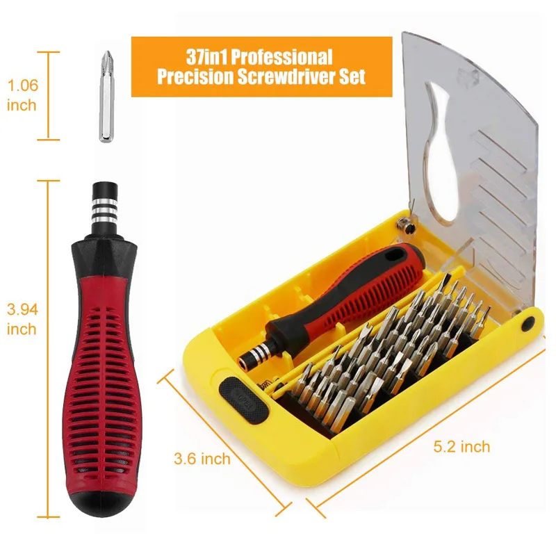 

37 In 1 Precision Screwdriver Set Multi-function Repair Tool Kit for Phone Laptop YU-Home