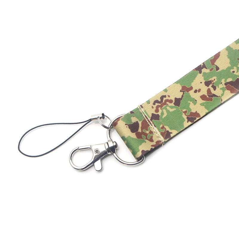 Green/Gray Camo Camouflage Lanyard ID Badge Holder Safety Clip Keychain Keyring Green/Gray Camo Camouflage Lanyard ID Badge Holder Safety Clip Keychain Keyring