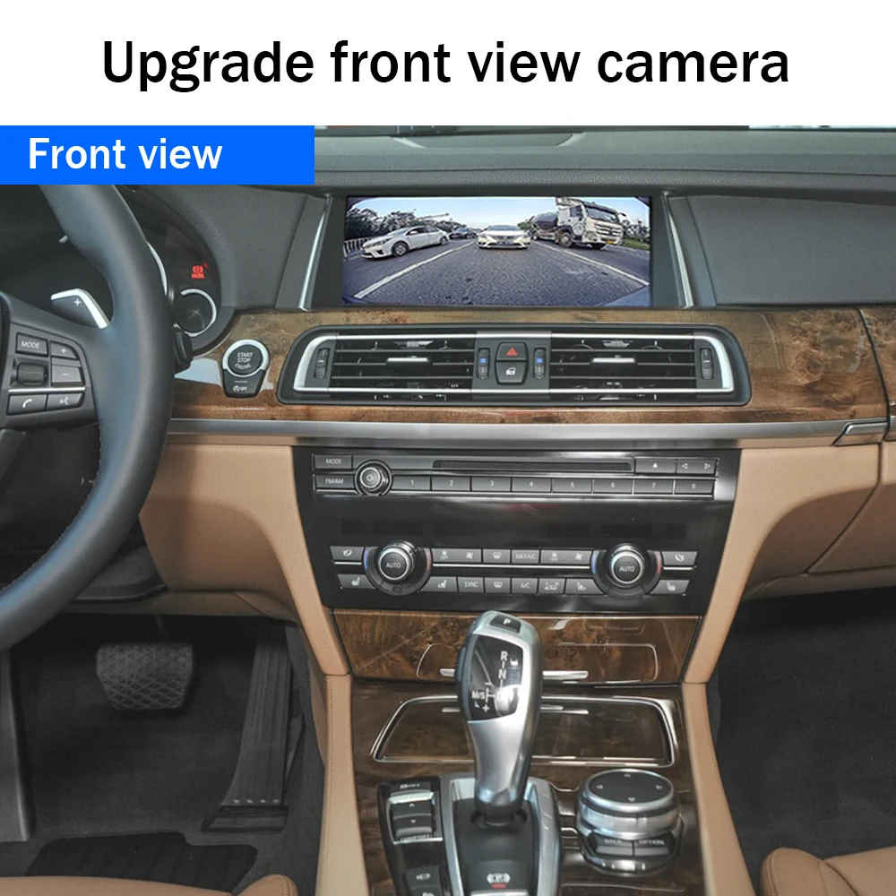 ZJCGO Factory Screen Upgrade Car Front Rear View Dash Cam DVR 360 Panorama Camera Interface For BMW 7 Series F01 F02 F03 F04