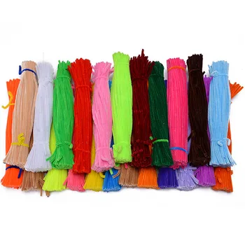 

100pcs Chenille Stems Pipe Cleaner Kids Handmade Toy DIY Plush Educational Toy Random Color Children Art Craft Material Supplies