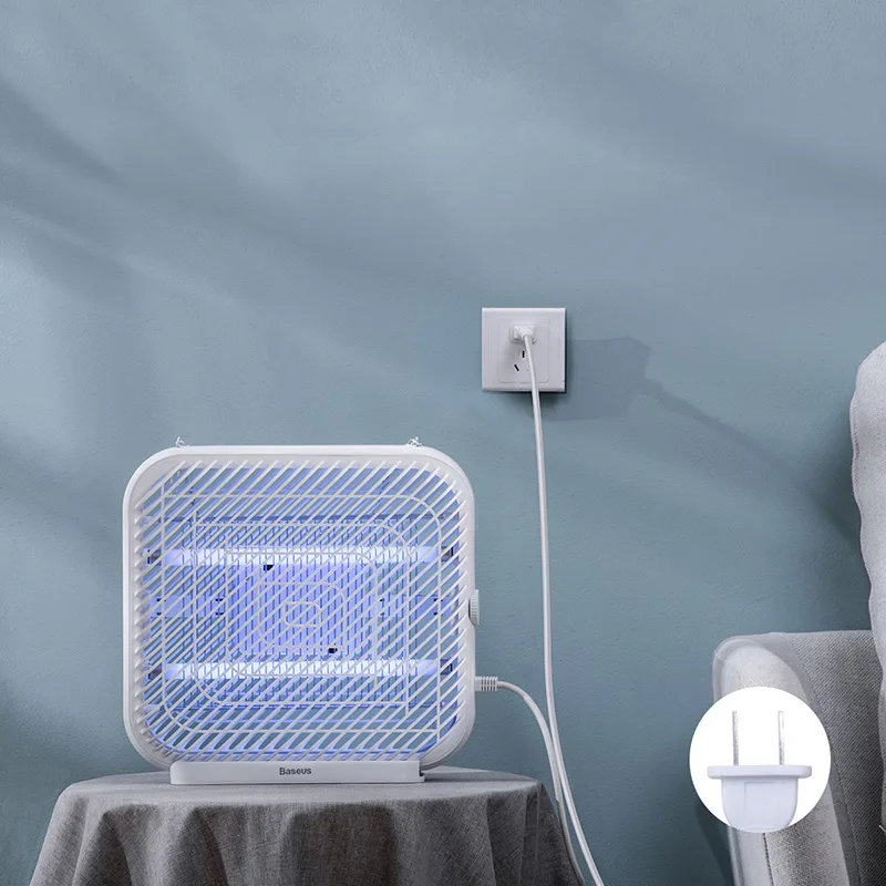 Baseus USB Powered УФ-светильник, лампа от комаров, светодиодный, электрический, Противомоскитный, для дома, ловушка от насекомых, для уничтожения, светильник для настенного рабочего стола - Цвет: US Plug