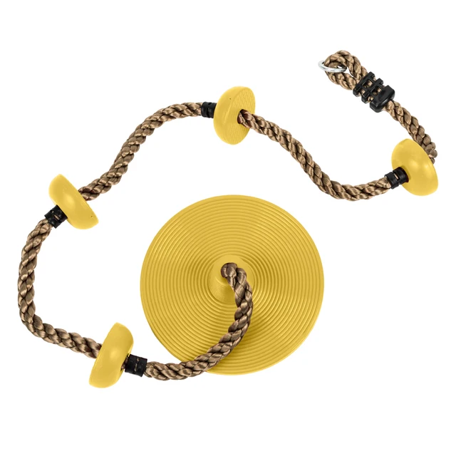 Climbing Rope Swing with Disc Swing Seat Set Rope Ladder for Kids Outdoor Tree Backyard Playground Swing 4