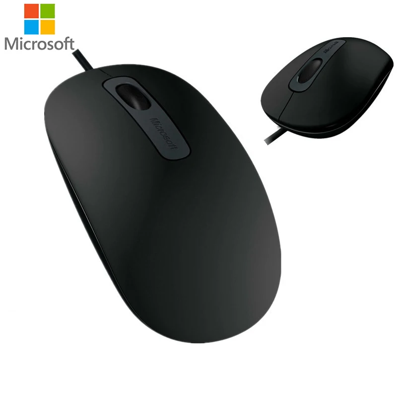 Microsoft оптическая 100 офисная проводная мышь 1000 dpi USB 2,0 модная умная Бесшумная мышь для ноутбука Bluetrack technology