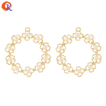 

Cordial Design 50Pcs 30*34MM Jewelry Accessories/Charms/Earring Findings/Imitation Pearl/Flower Shape/Hand Made/DIY Pendant