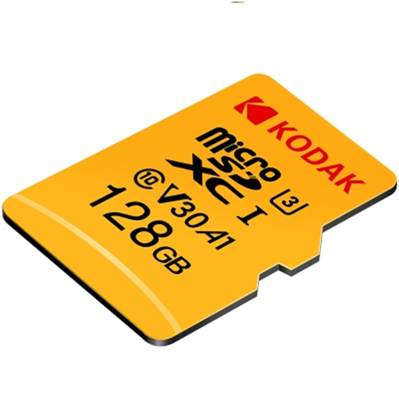 Карта памяти KODAK U3 A1 Micro SD TF высокоскоростная карта 64 Гб/128 ГБ для хранения видео и