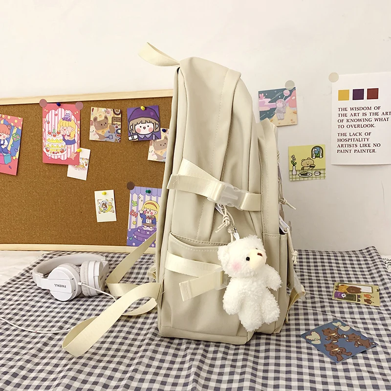 Kawaii Canvas Japanese Style College Backpack