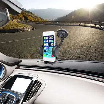 

Retractable Phone holder Suction Cup Car Dashboard Windshield Mount Holder With Tube Neck Sucker Bracket