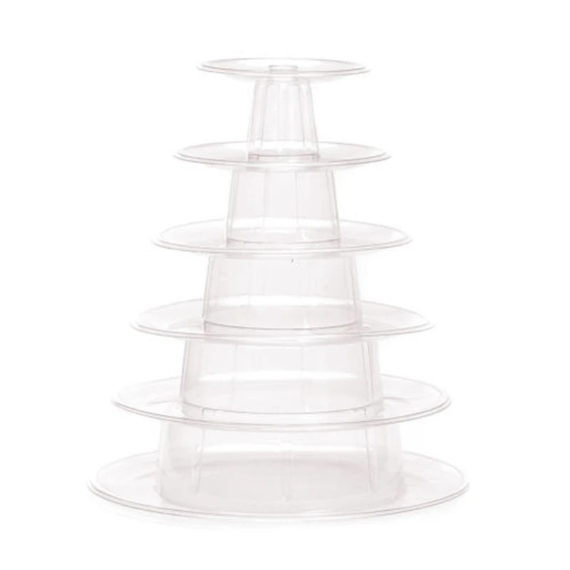 

Round 6 Tier Macaron Tower Cake Stand Cupcake Macaroons Display Rack Holder Tools Wedding Decoration Easter Party Supplies