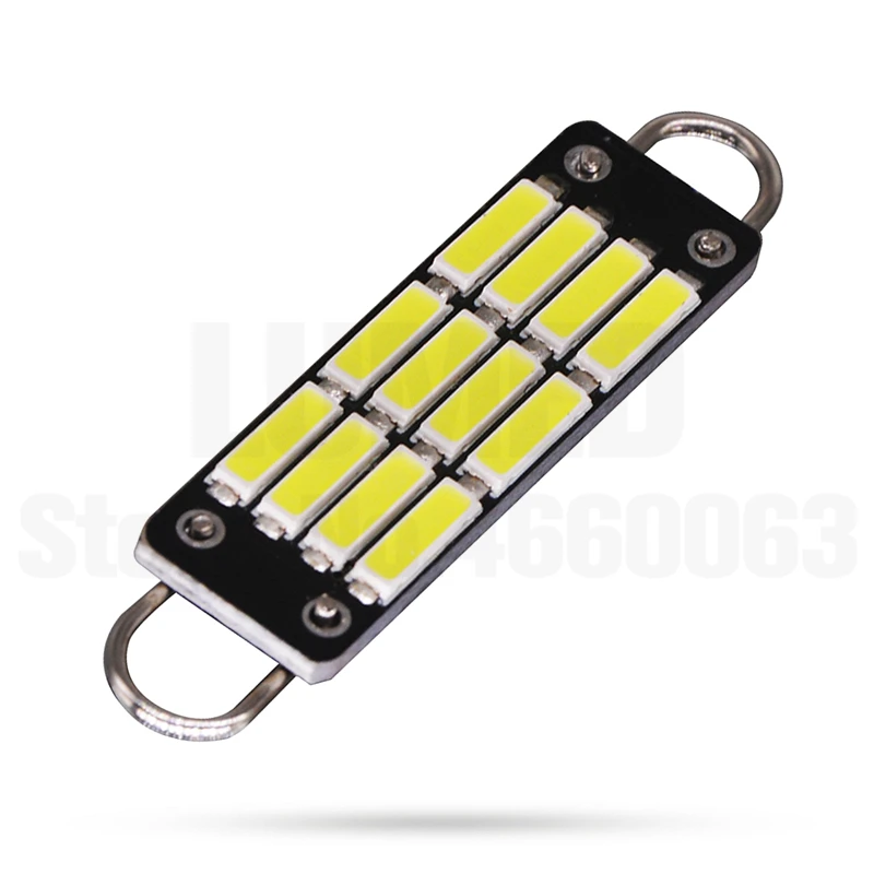 300x автомобильный фестон 12 Светодиодный 7020 SMD 44 мм Автомобильный интерьерный купольный светильник для чтения источник постоянного тока 12В