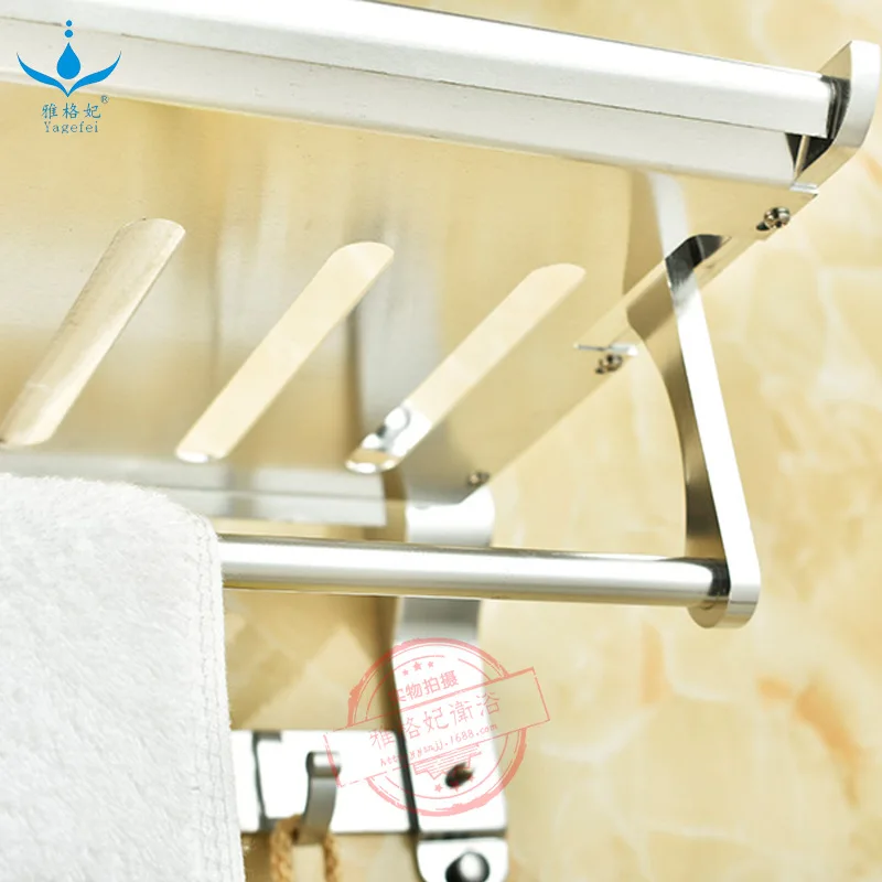 Пространство алюминий ванная комната подвесное оборудование деятельности алюминиевая пластина полотенце навесная полка для ванной комнаты толстый фиксированный крюк