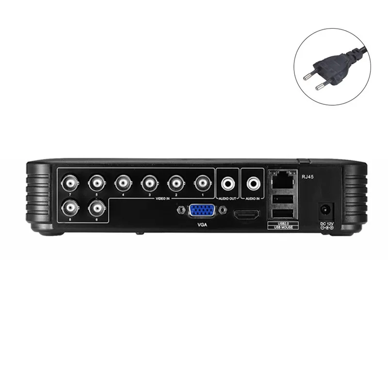 8CH EU plug 4CH 8CH CCTV AHD DVR Мини Гибридный 1080N NVR видео рекордер AHD IP аналоговая камера DVR видеонаблюдения безопасности CCTV рекордер - Цвет: 8CH EU plug