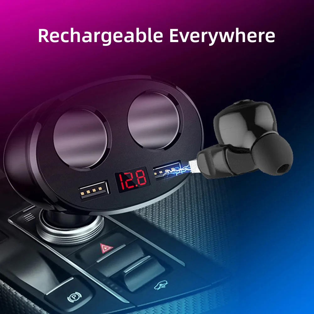 Портативный XG17 Bluetooth наушники 5,0 гарнитура USB магнитное зарядное устройство мини автомобильное беспроводное шумоподавление Универсальный TWS одиночный в уши