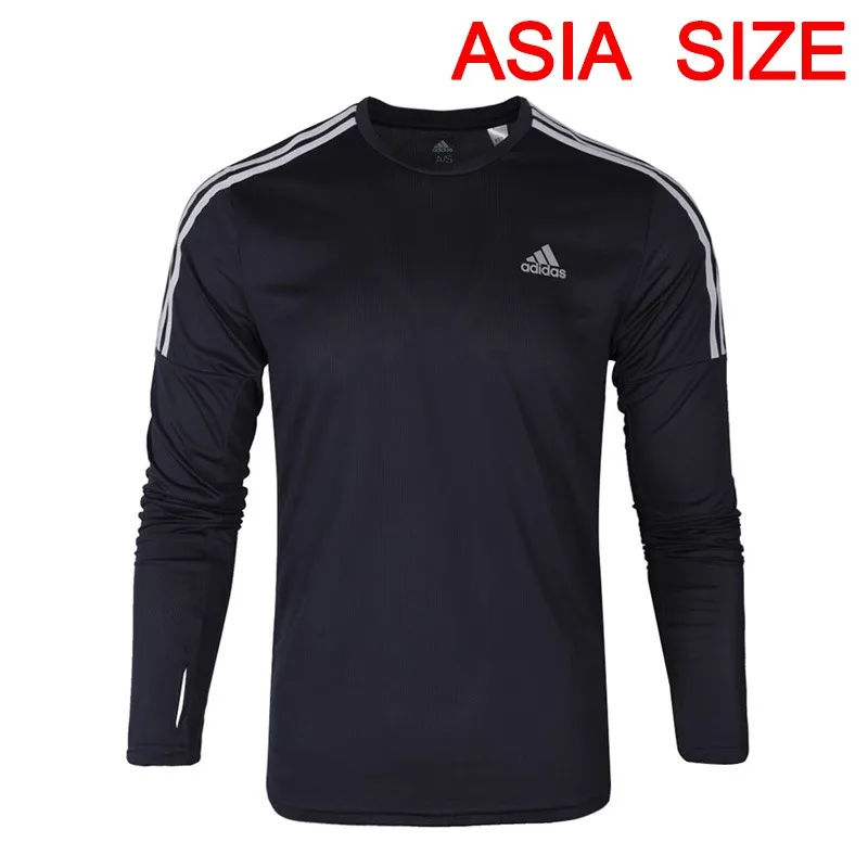 Новое поступление Adidas RUN 3S v-образной КРЕПЕЖНОЙ ПЛАСТИНОЙ LS м Для Мужчин's футболки спортивная одежда с длинными рукавами - Цвет: EK2858