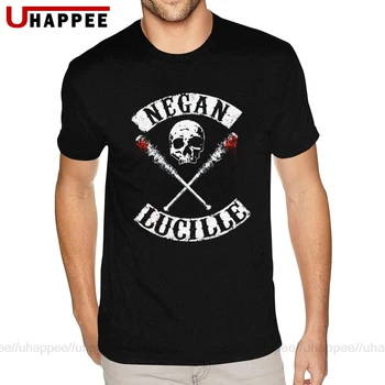 

Wholesale Negan Lucille The Walking Dead Tees Shirts Men's Custom Made Short Sleeves Heavy Cotton O-neck T Shirt