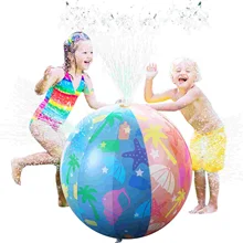 

IBASETOY Sprinkler Ball Rainbow Beach Ball Inflatable Outdoor Sprinkling Ball For Summer Garden Lawn 80x80 cm