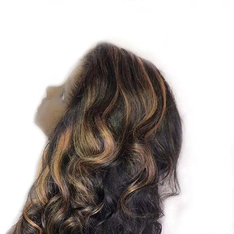 Eversilky эффектом деграде(переход от темного к Мёд светлый блонд 13x4 Синтетические волосы на кружеве парики из натуральных волос на кружевной перуанские Remy(Реми) предварительно с ребенком волнистые волосы, для придания объема парик