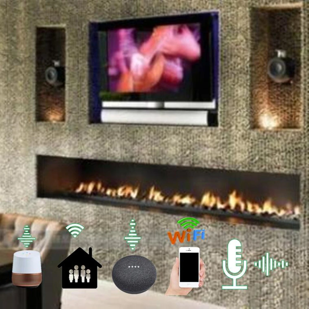 72 Inch Kamin Bio Chimenea Ethanol Stove Electric Bioethanol Insert Fireplace