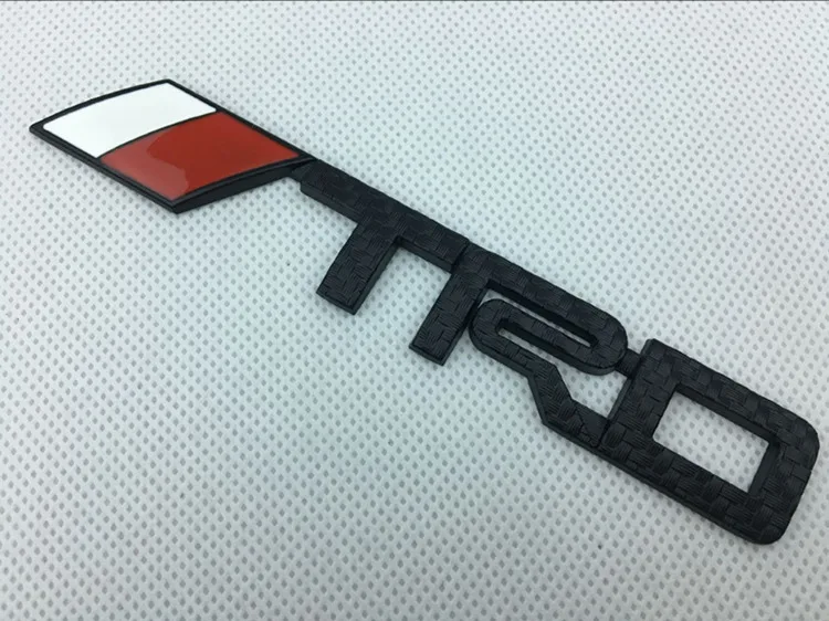 2 шт. 14,3 см* 2,2 см Высокое качество 3D Металл TRD Автомобильная Передняя Задняя эмблема значок багажника Наклейка логотипы стайлинга автомобиля черный красный серебристый