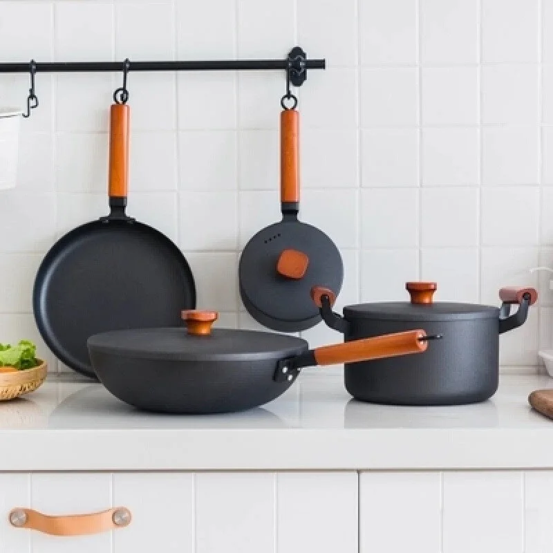 Новейший 4.5л большой чугунный суп горшок Stockpot высокое качество антипригарная