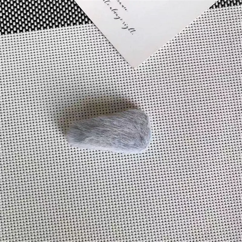 light grey 15 шт./лот, новые зимние плюшевые геометрические BB заколки для волос, милые детские заколки для волос для девочек, заколки для волос, аксессуары для волос - Цвет: light grey