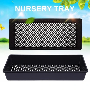 

Rectangular Malt Seedling Tray Succulent Seedling Tray Seedling Plug Tray with Holes for Planting Seed Starter 5Pcs