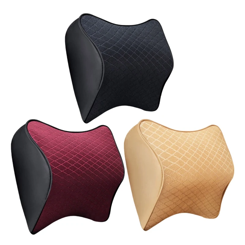 

Lcyonger Universal Car Seat Covers Neck Headrest Pillow Cushion Memory Foam Neck Rest Support Car Accessories