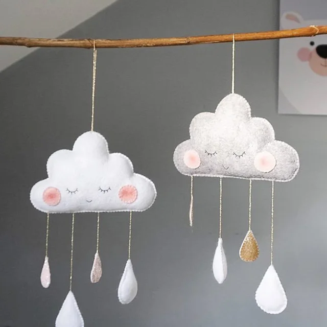 Kids Room Accessories Clouds Wall Hanging Tent Decorations Nordic Baby Children Bedroom Girls Nursery Decor Photography Props 2