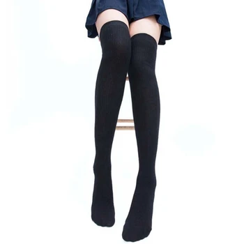 

Europe Style Long Over the Knee Pile Stockings College Wind Stockings Female Autumn and Winter High Tube Stockings
