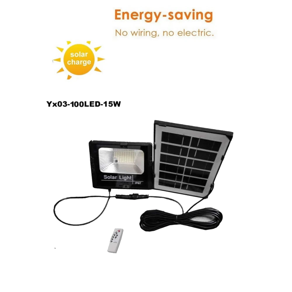 

solar light lamp floodlight LED For Outdoor Wall Garden Yard Waterproof Rotable Stick With Four Modes indoor remote timer split