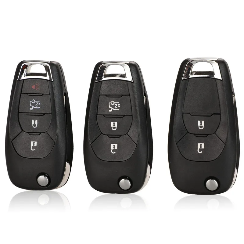 

jingyuqing Remote Flip Key Fob Shell For Chevrolet Cruze Aveo 2014-2018 2/3/4 Buttons Modified Car Key Housing