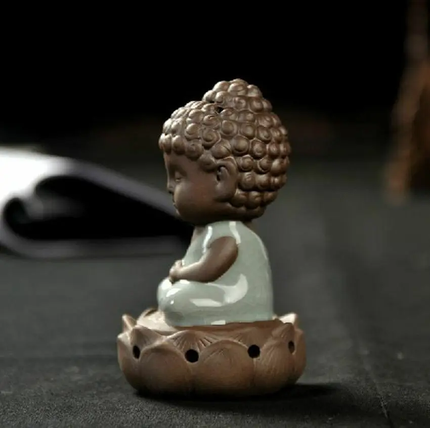 Китайский Longquan Celadon фарфоровый чай питомец Будда Лотос шасси Курильница