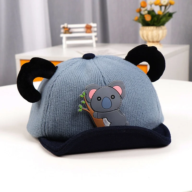 Мультяшная Детская кепка Koala с ушками, детская Регулируемая солнцезащитная Кепка, повседневные Лоскутные Козырьки