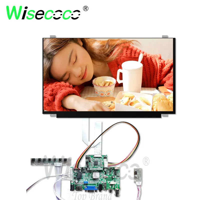 full set Wiscoco 15,6 дюймов lcd ips 1920*1080 FHD антибликовый дисплей с VGA HDMI приводом rboard для ПК ноутбук дисплей ноутбука - Color: full set