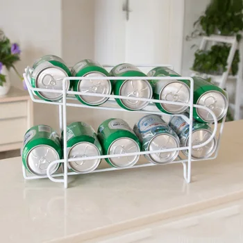 

Cans Storage Holders Racks Beverage Soda Coke Beer Can Dispenser Storage Rack Refrigerator Kitchen Organizer Tools