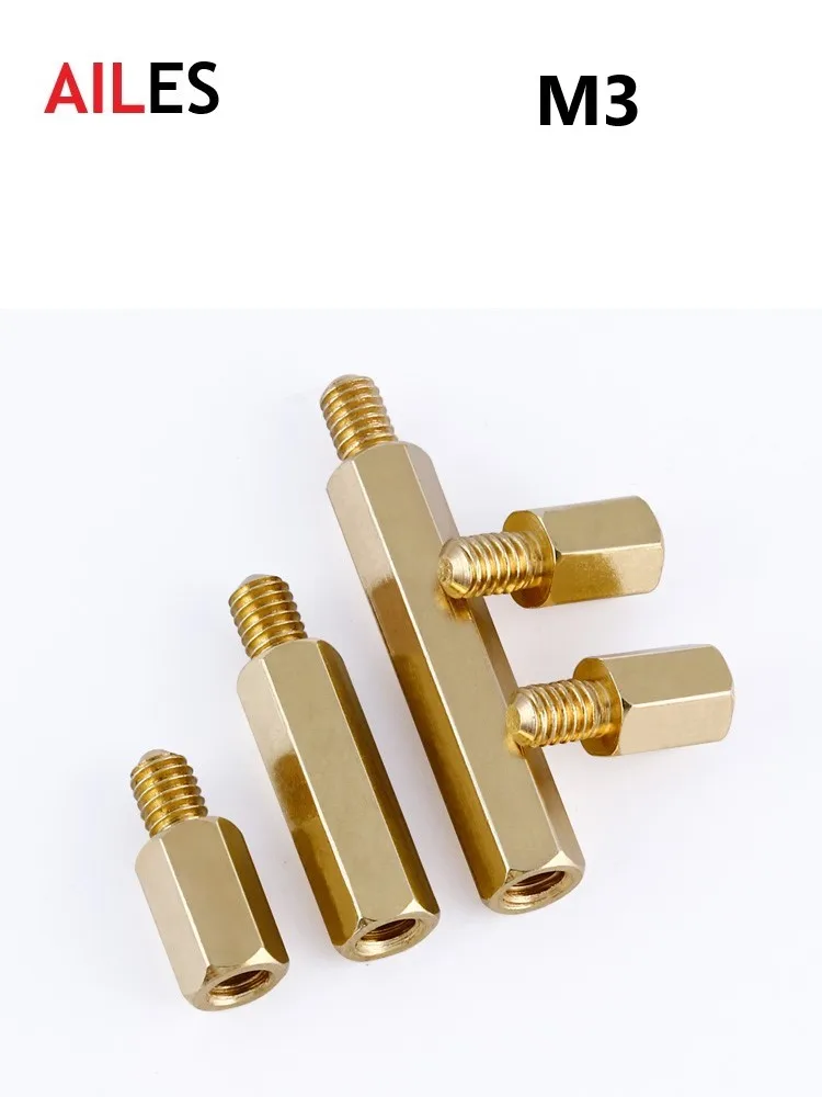 

M3 Hex Brass Standoff Spacer Diverse Thread Length Screw Pillar PCB Computer PC Motherboard Female Standoff Spacer
